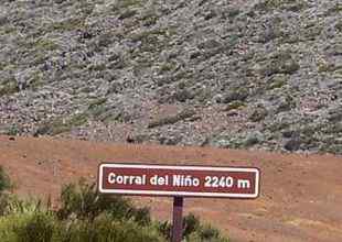 In der Nähe der Canadas ist der Corral del Nino